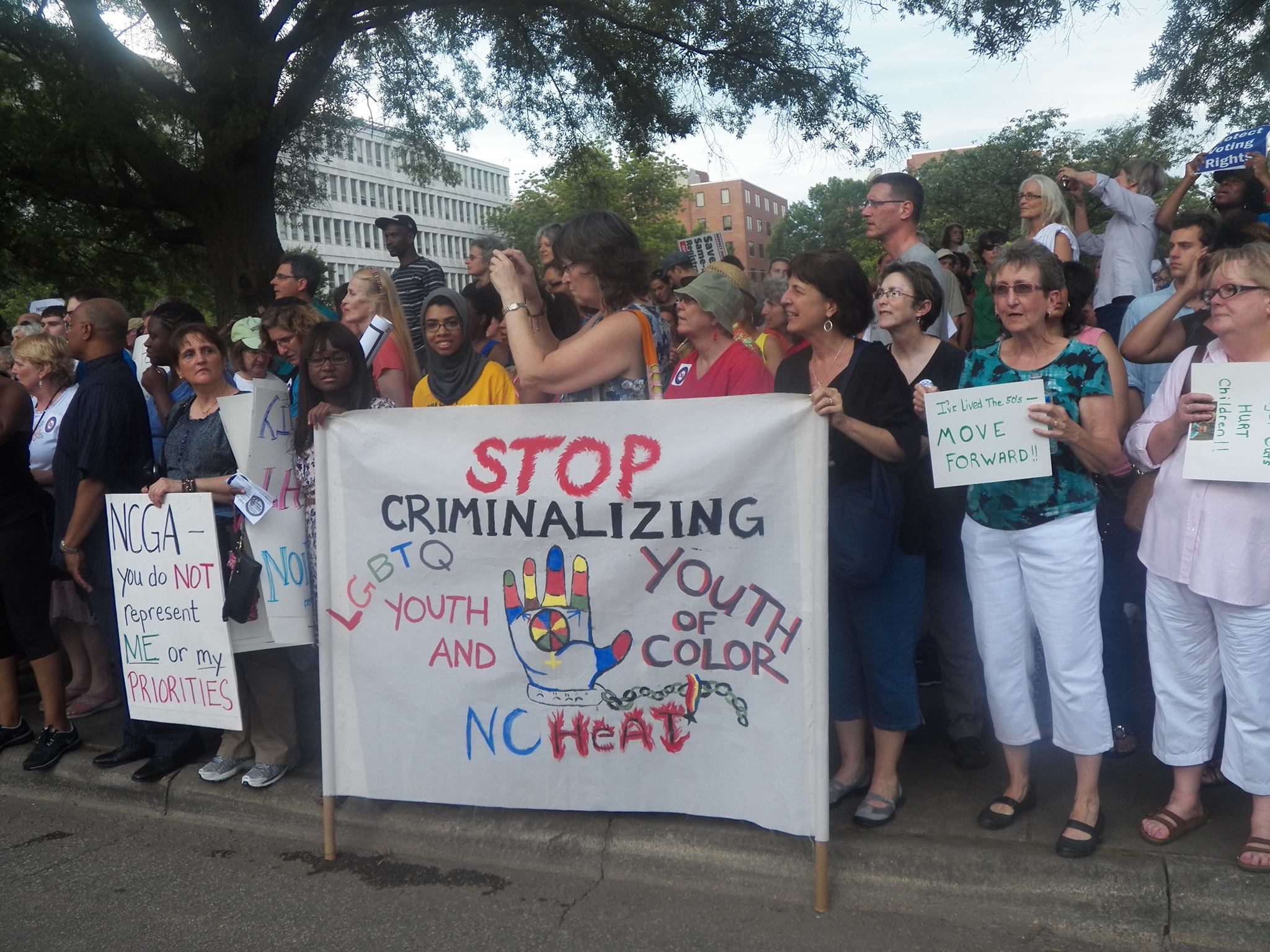 NC HEAT and the Youth Organizing Institute at Moral Mondays!