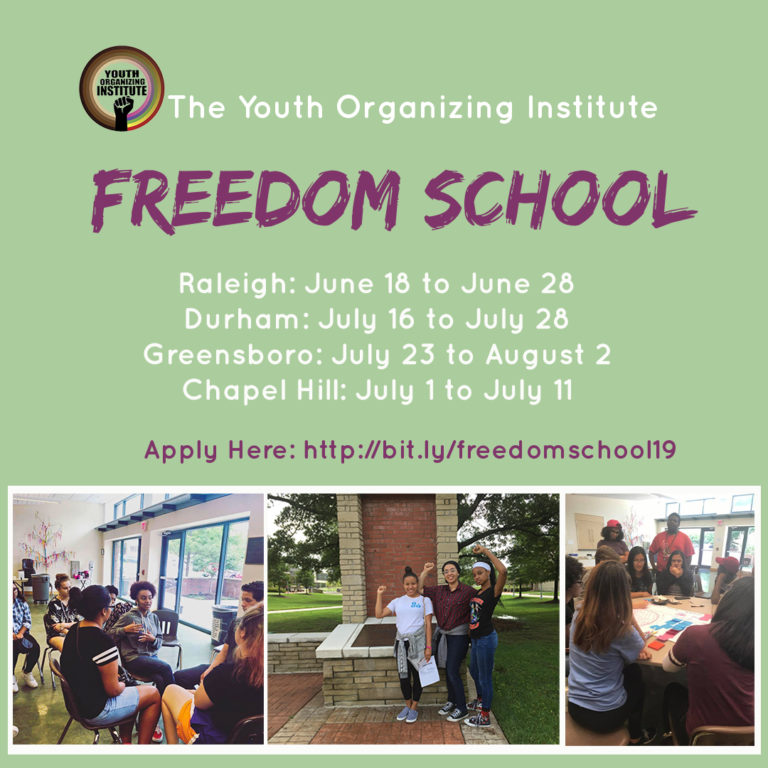 FREEDOM FIGHTERS APPLY TO FREEDOM SCHOOL 2019! The Youth Organizing